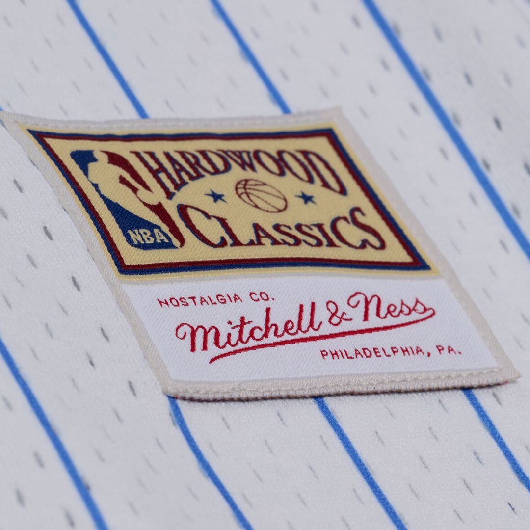 Cleveland Cavaliers Mitchell & Ness Head Coach Pinstripe Mesh Full-Button Baseball Jersey - White