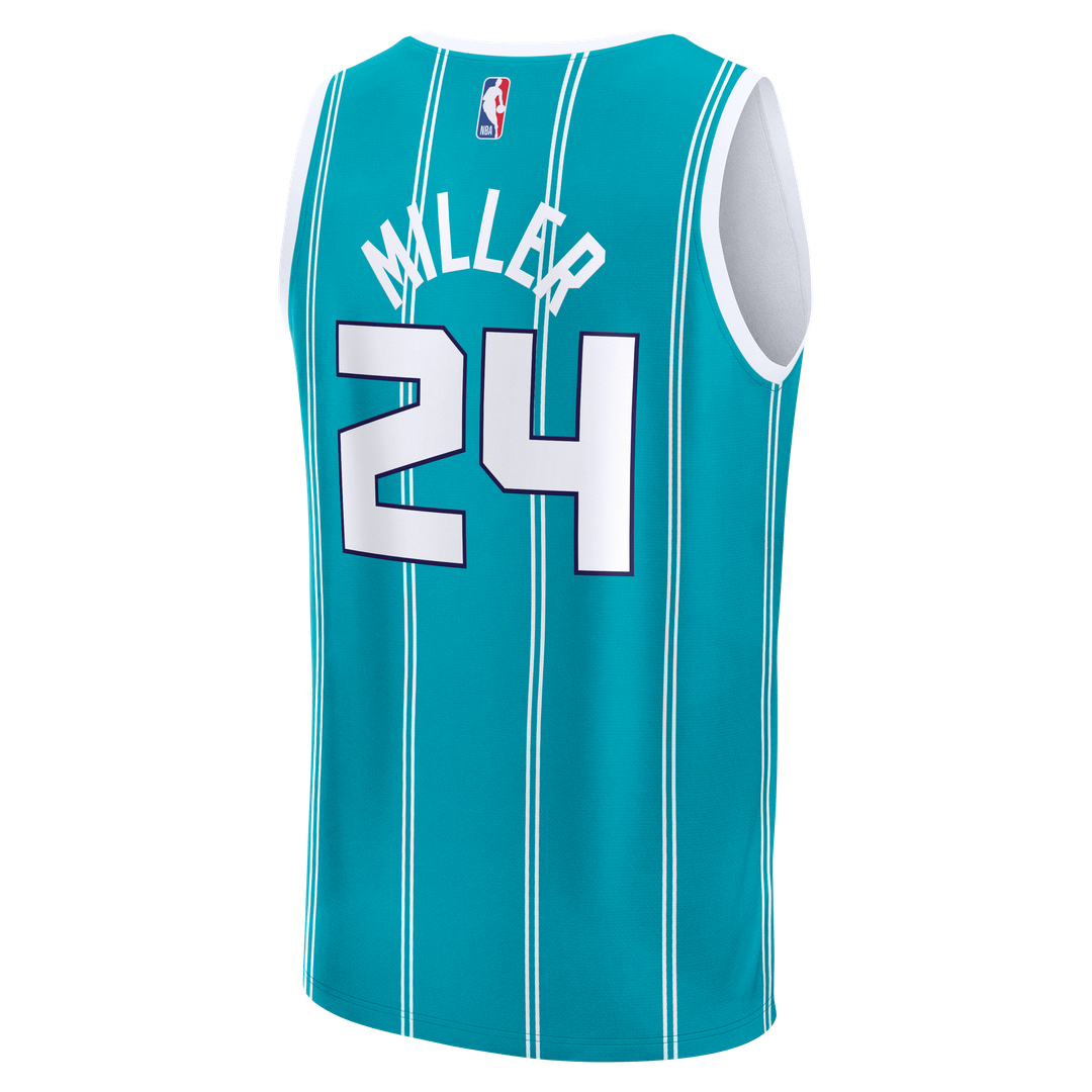 Brandon Miller Charlotte Hornets Fanatics Youth Fast Break Replica Jersey - Teal - Icon Edition