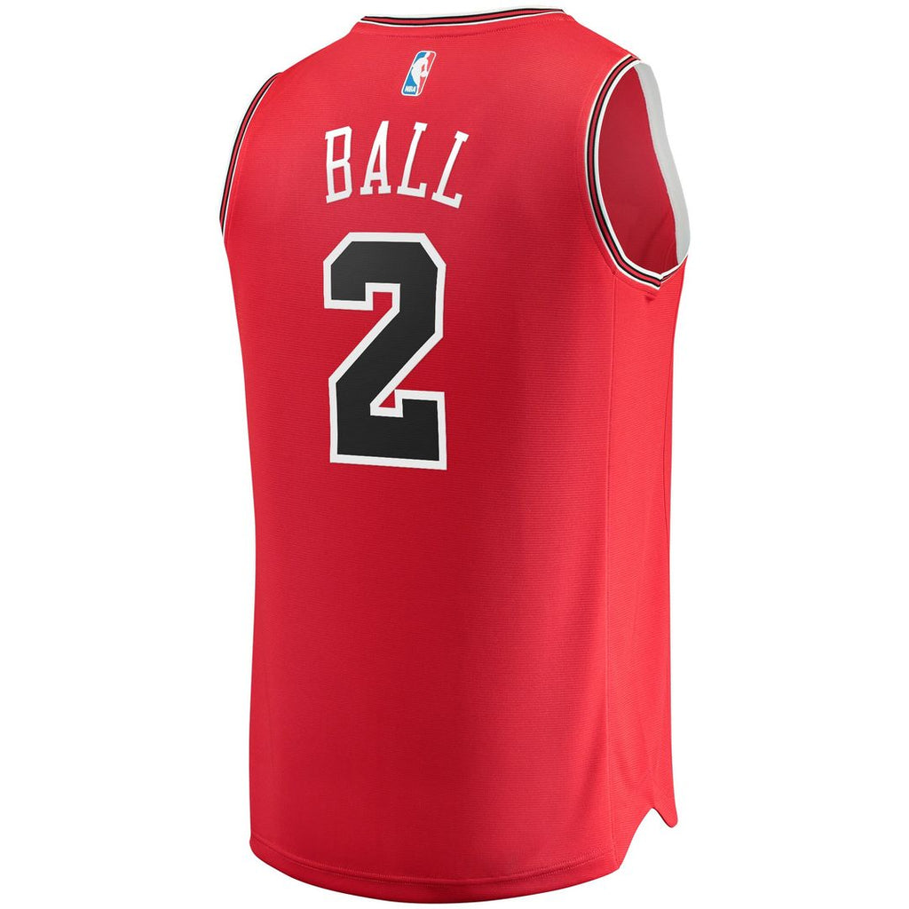 Lonzo Ball Chicago Bulls Fanatics Youth Fast Break Road Replica Jersey - Icon Edition - Red