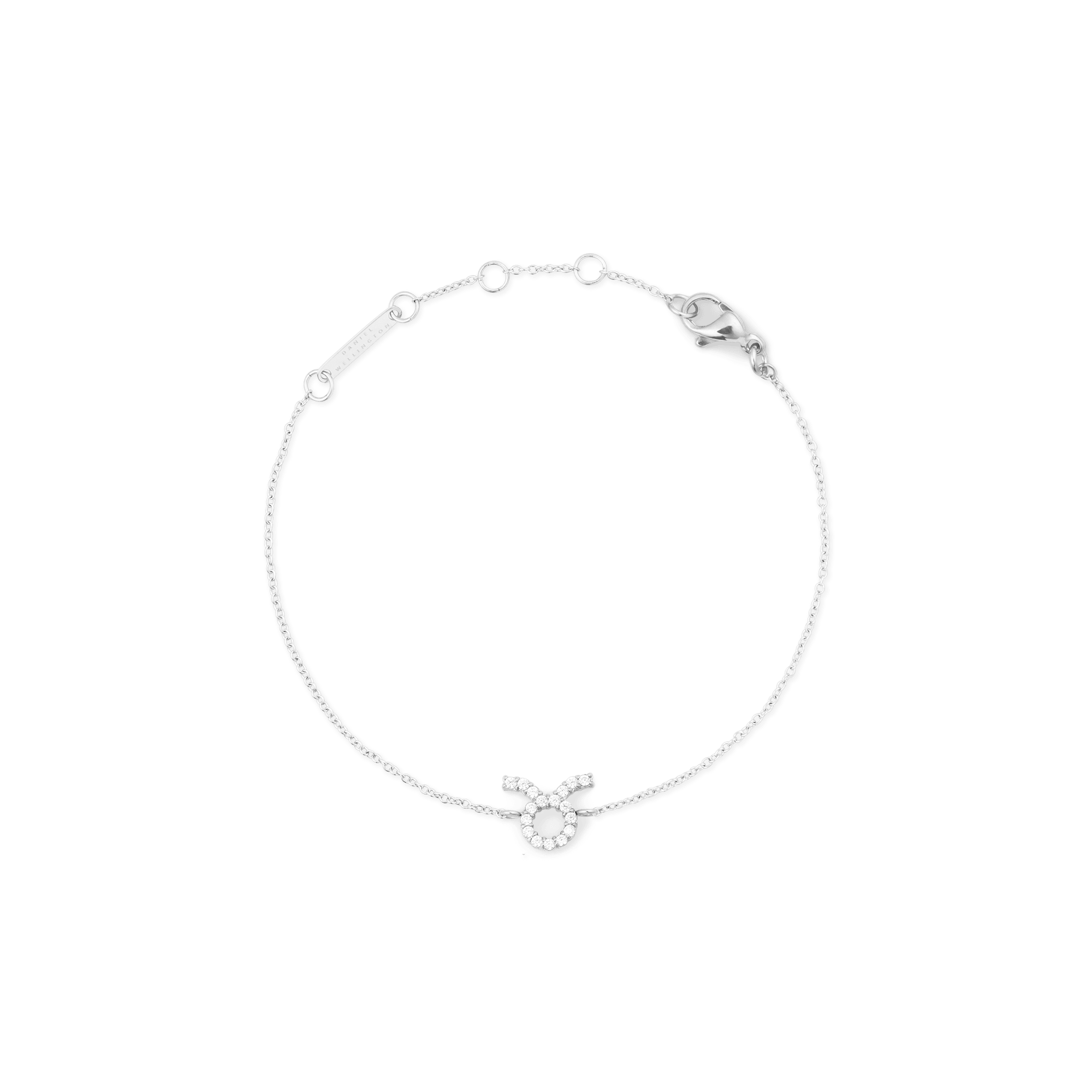 Crystal Zodiac Chain Bracelet Silver