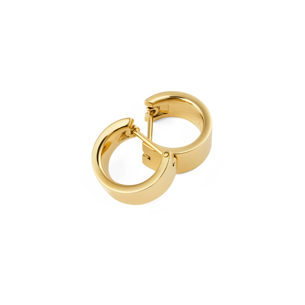 Line Earrings Polished Gold 5.5mm