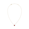 Audrey Necklace  Red Agathe Gold