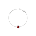 Audrey Bracelet  Red Agathe Silver