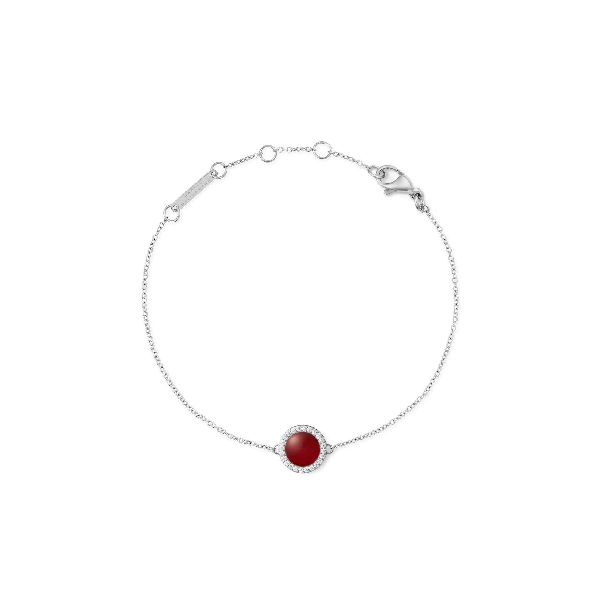 Audrey Bracelet  Red Agathe Silver