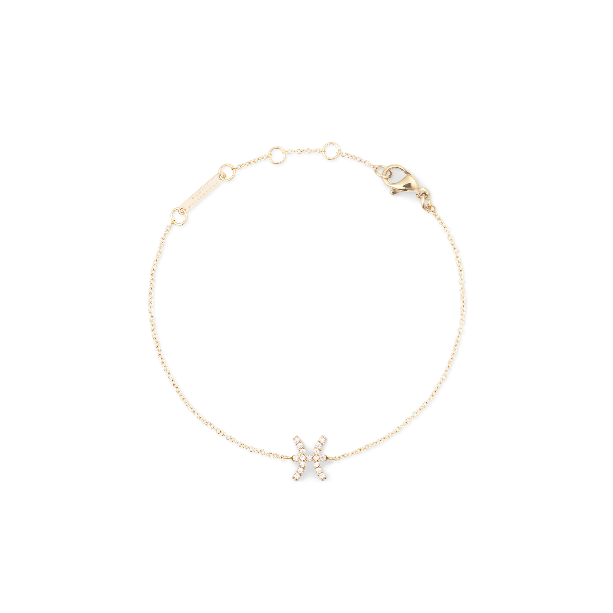 Crystal Zodiac Chain Bracelet Gold