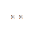 Mirelle Solitaire Stud Earrings Rose Gold