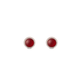 Audrey Earrings Red Agathe Rose Gold