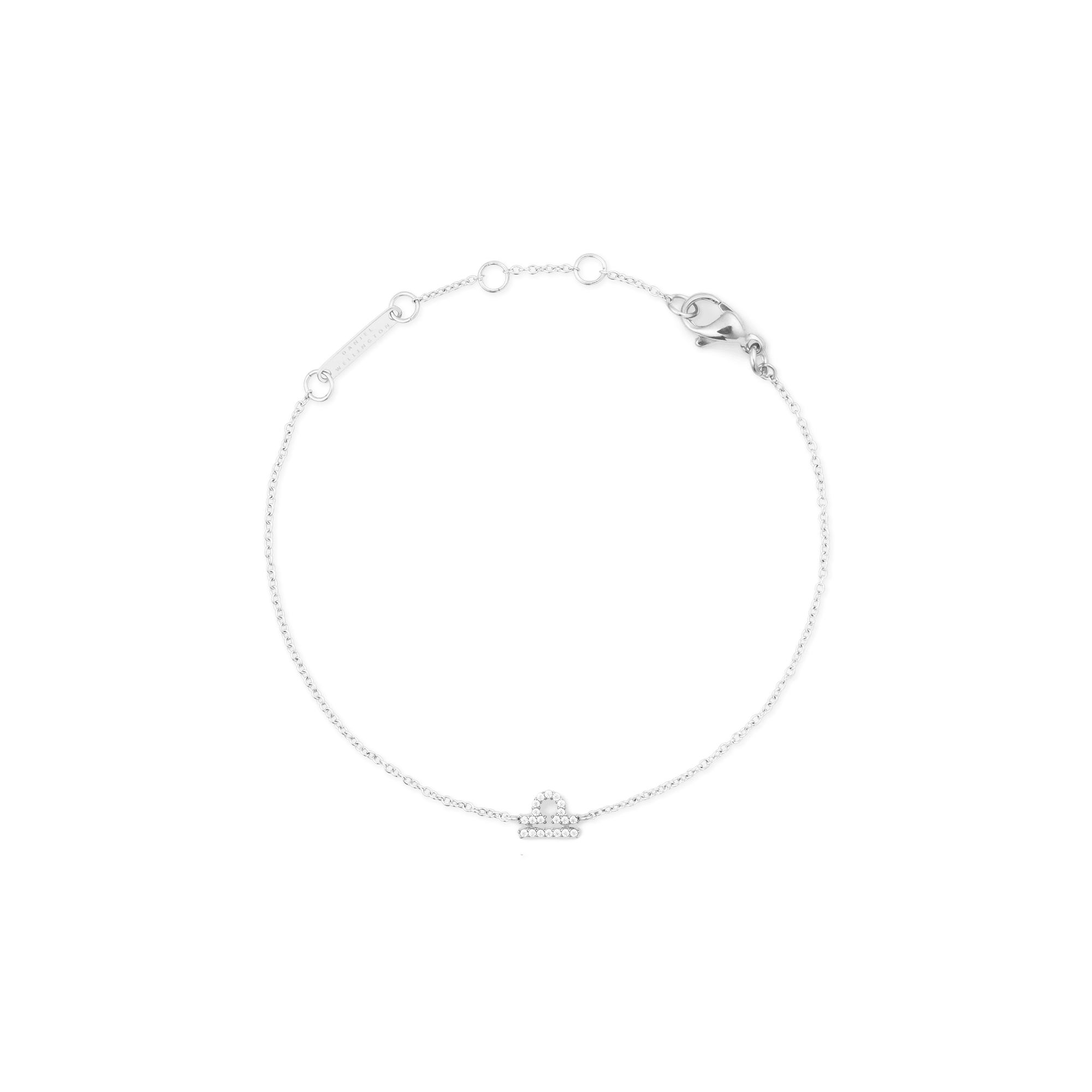 Crystal Zodiac Chain Bracelet Silver