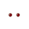 Audrey Earrings  Red Agathe Gold
