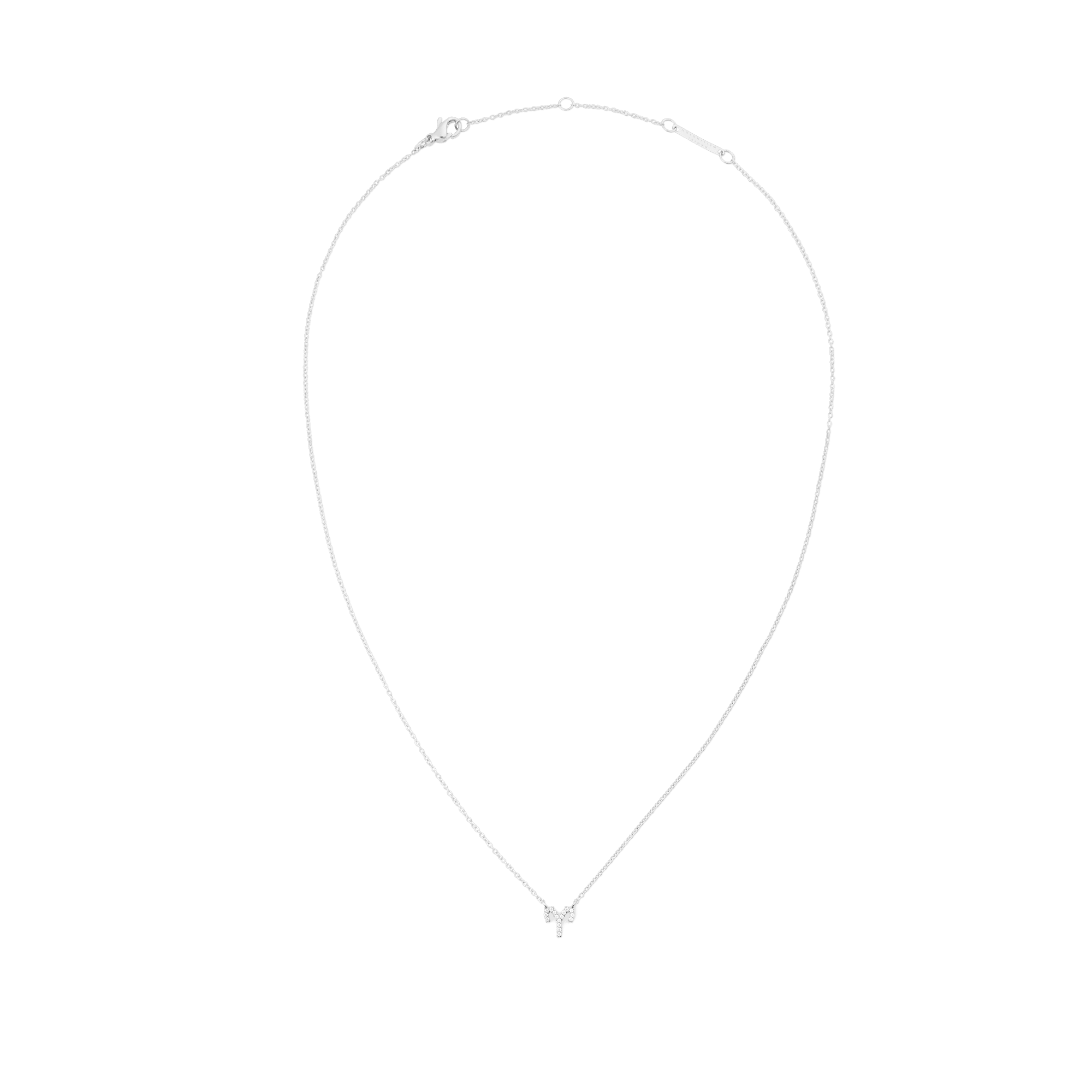 Crystal Zodiac Chain Necklace Silver