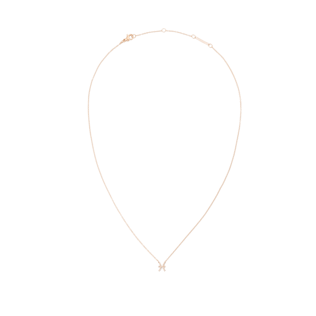 Crystal Zodiac Chain Necklace Rose Gold