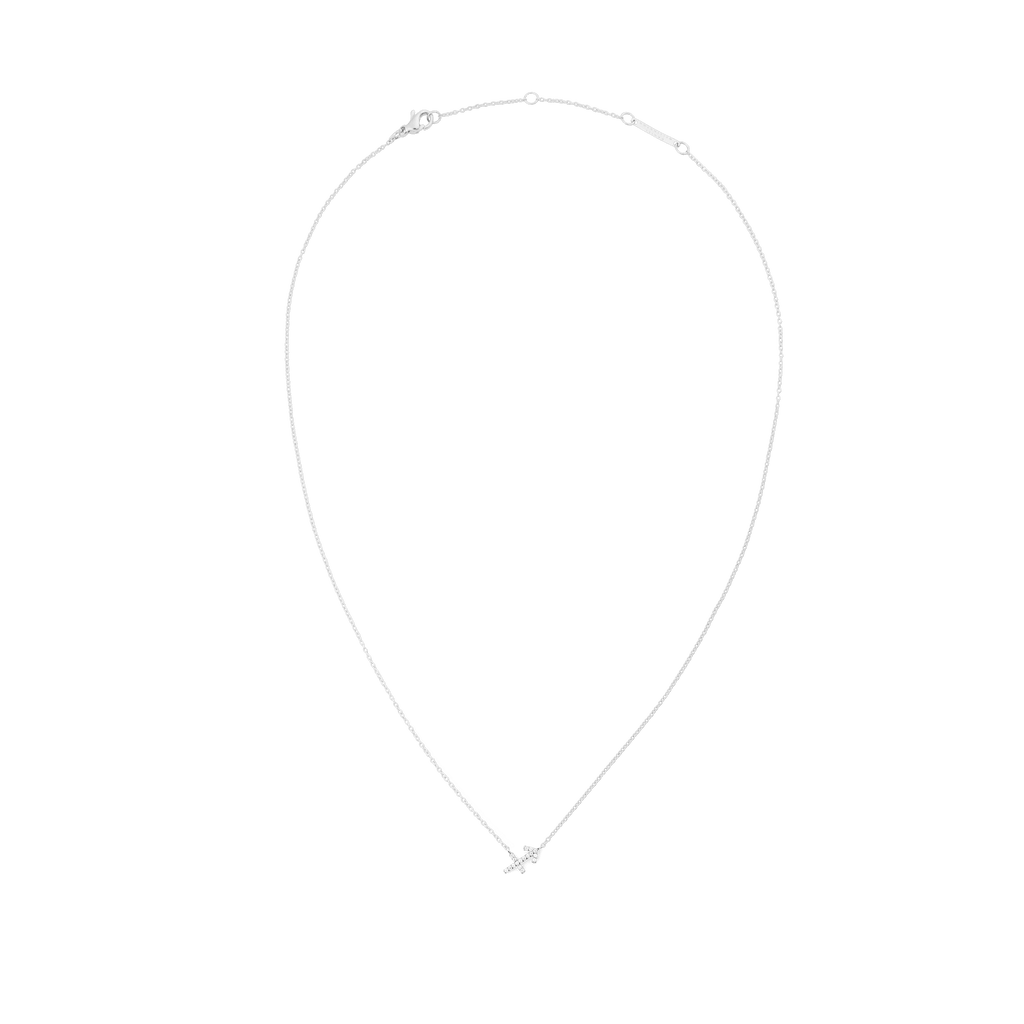 Crystal Zodiac Chain Necklace Silver