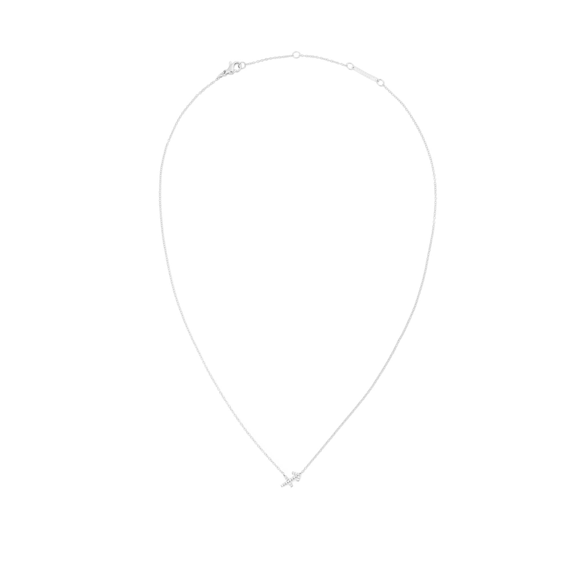 Crystal Zodiac Chain Necklace Silver