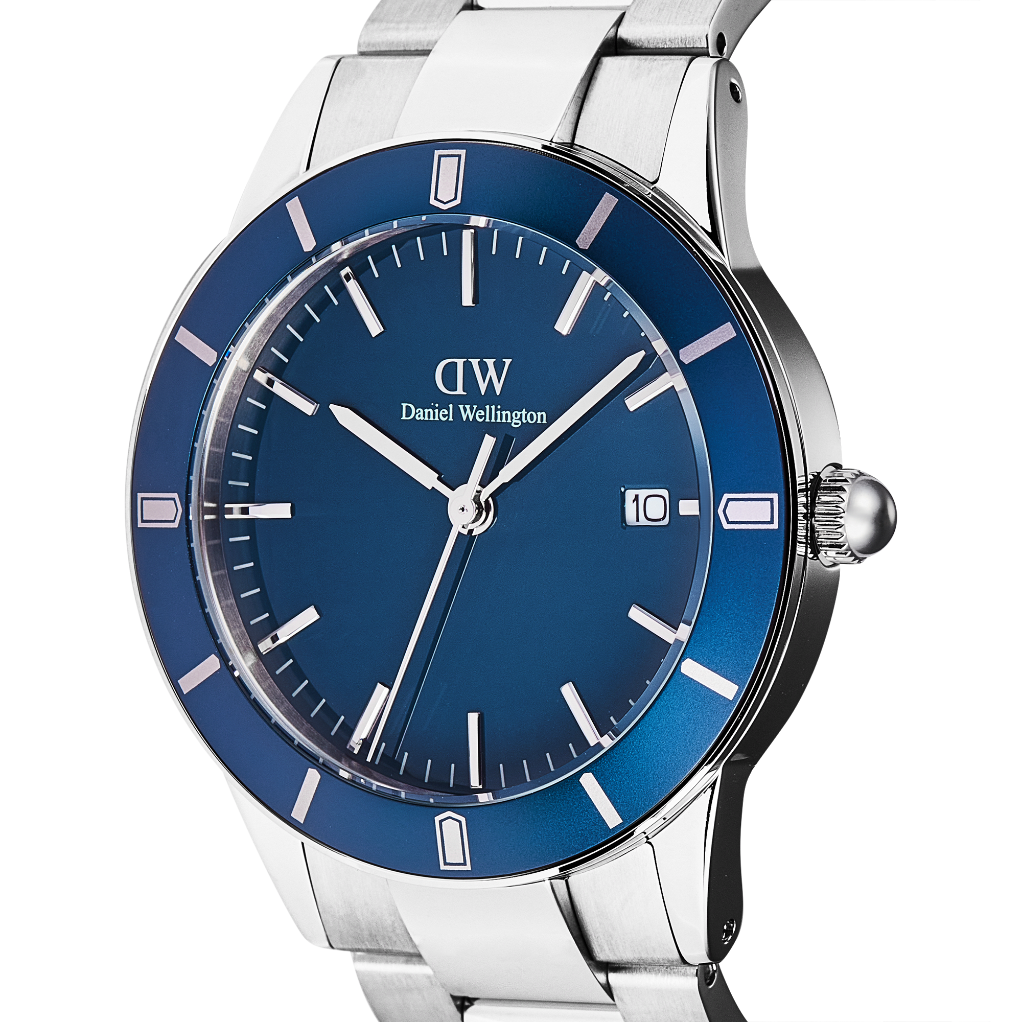 Iconic Paradigma Link Blue Enamel Silver
