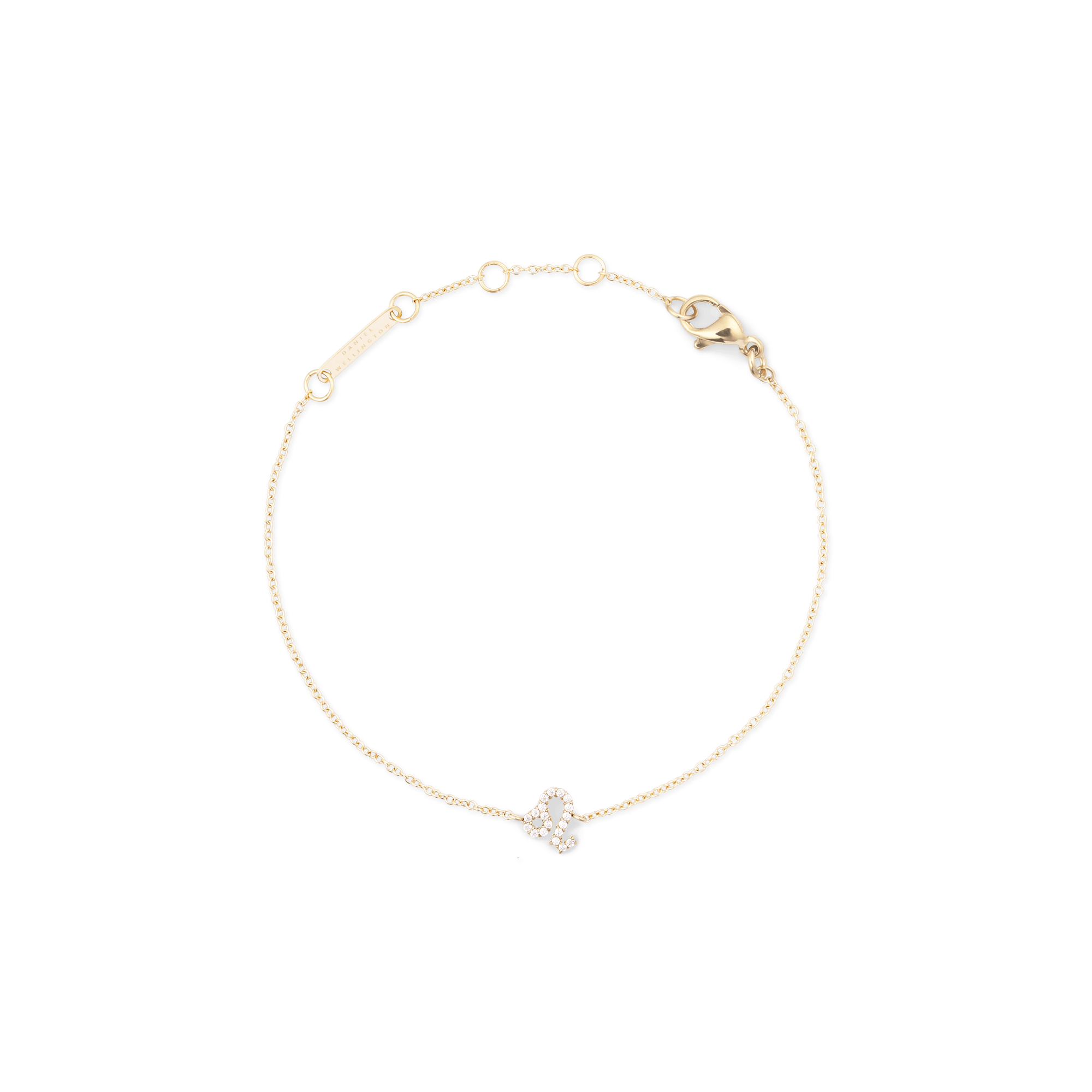 Crystal Zodiac Chain Bracelet Gold