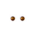 Audrey Earrings Tiger Eye Rose Gold