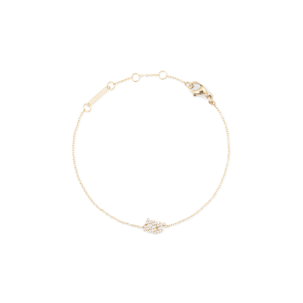 Crystal Zodiac Chain Bracelet Gold