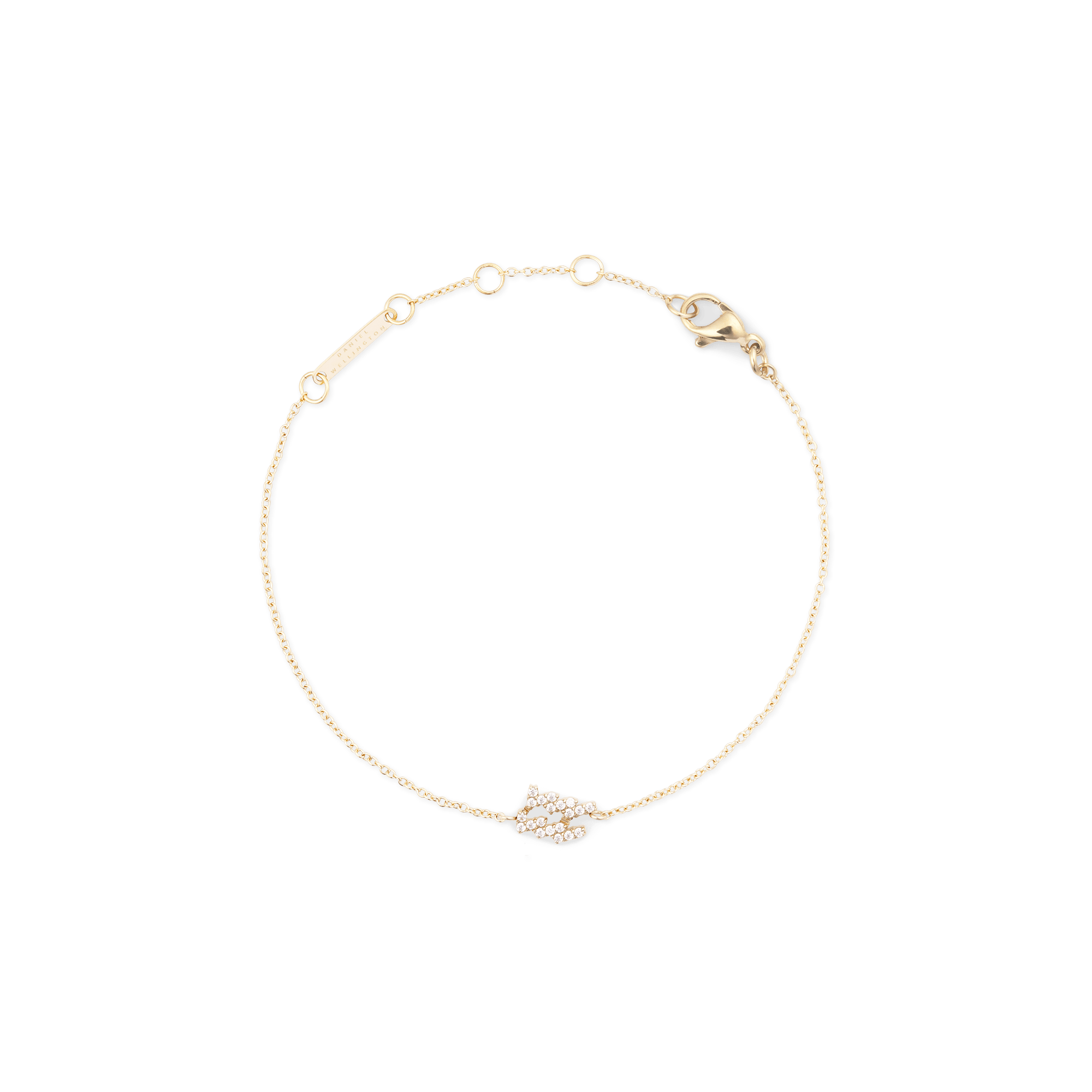 Crystal Zodiac Chain Bracelet Gold