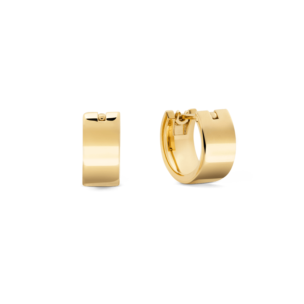 Line Earrings Polished Gold 5.5mm