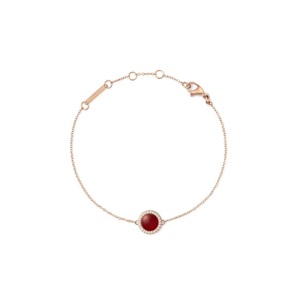 Audrey Bracelet  Red Agathe Rose Gold