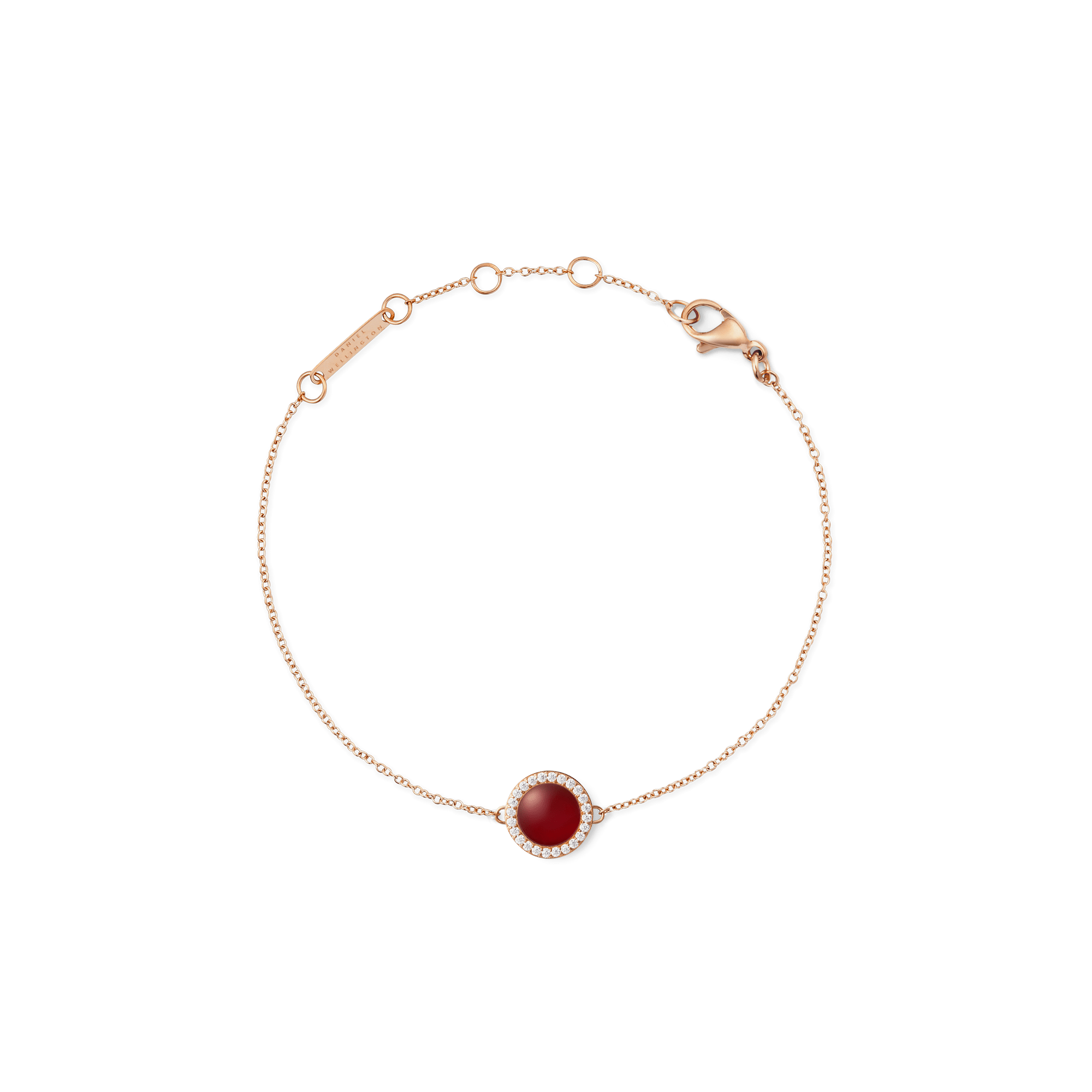 Audrey Bracelet  Red Agathe Rose Gold