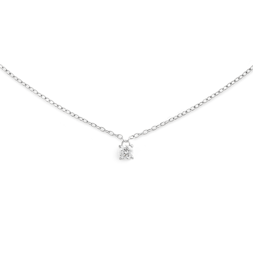 Mirelle Solitaire Necklace Silver