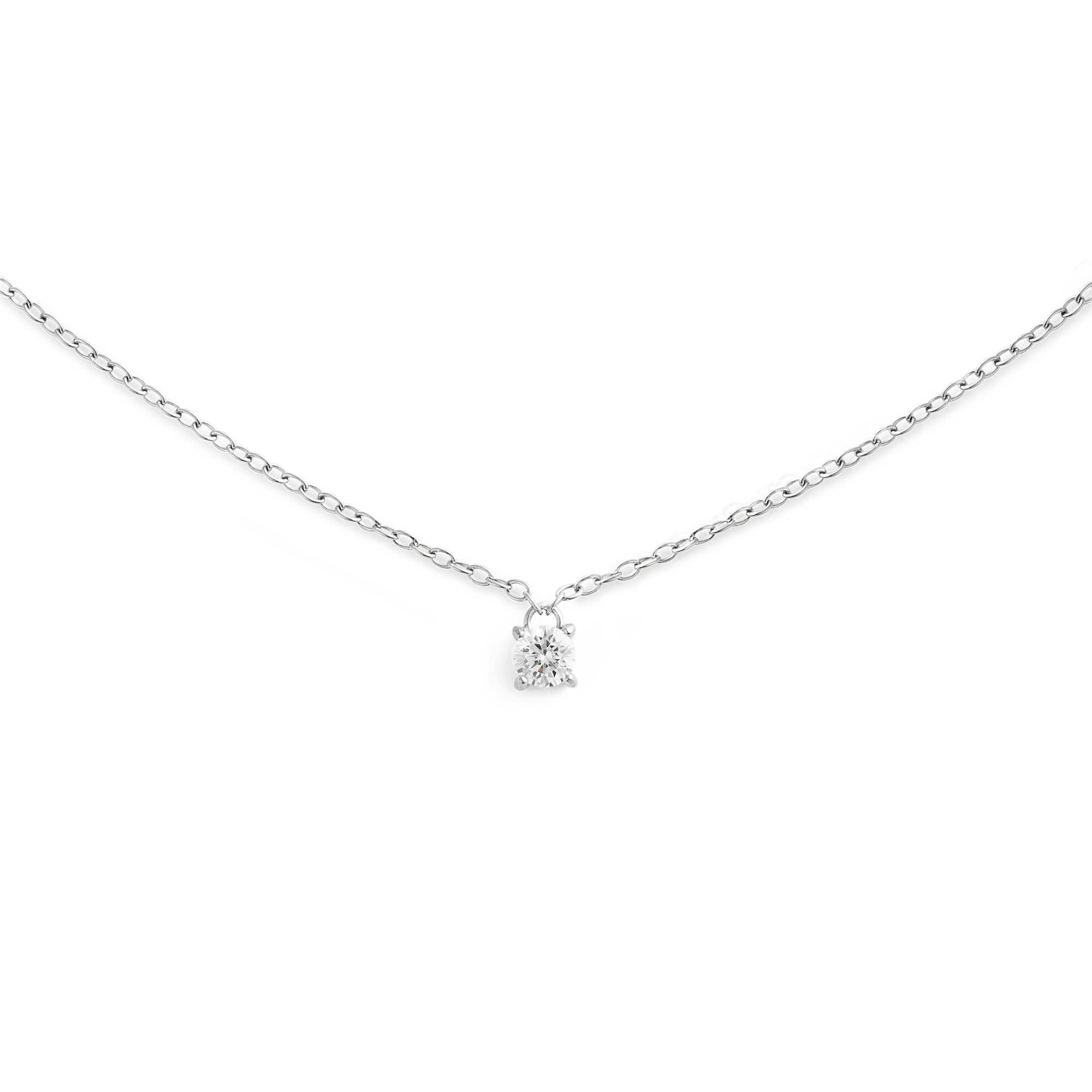 Mirelle Solitaire Necklace Silver