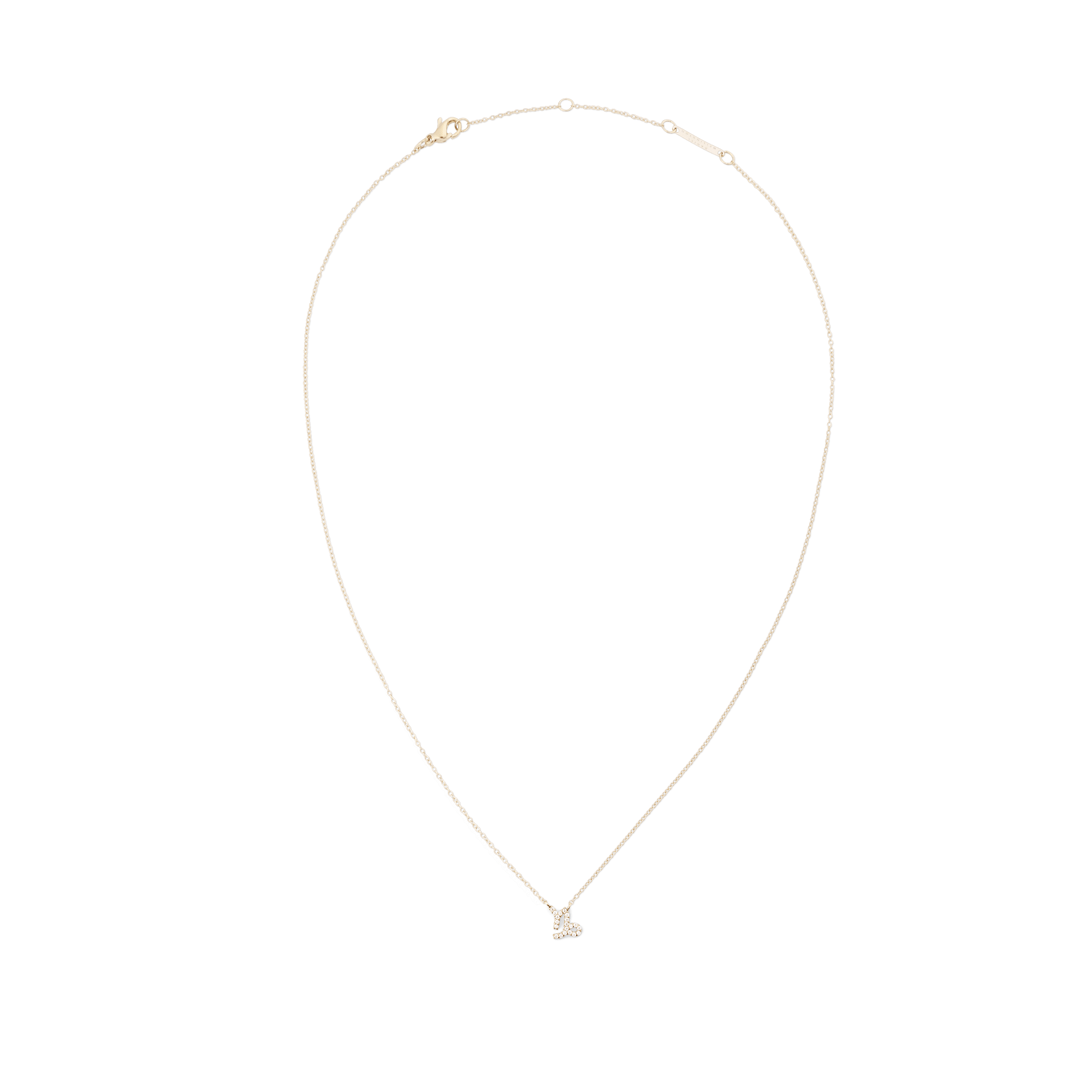 Crystal Zodiac Chain Necklace Gold