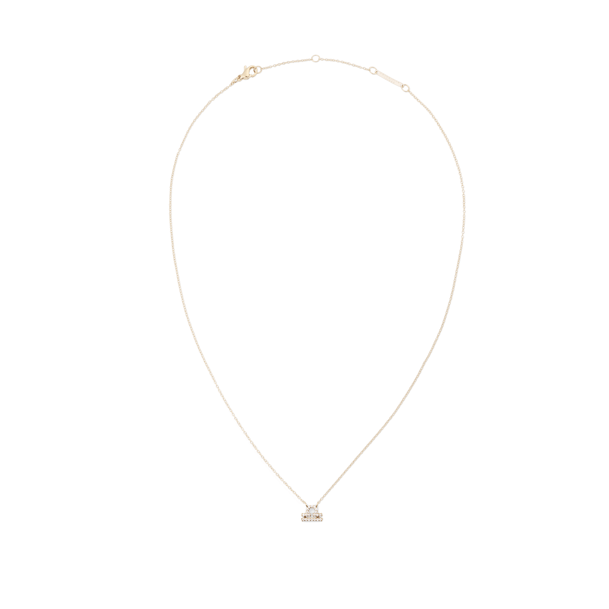 Crystal Zodiac Chain Necklace Gold