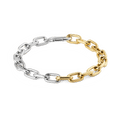 Contrast Link Bracelet Two Tone Gold