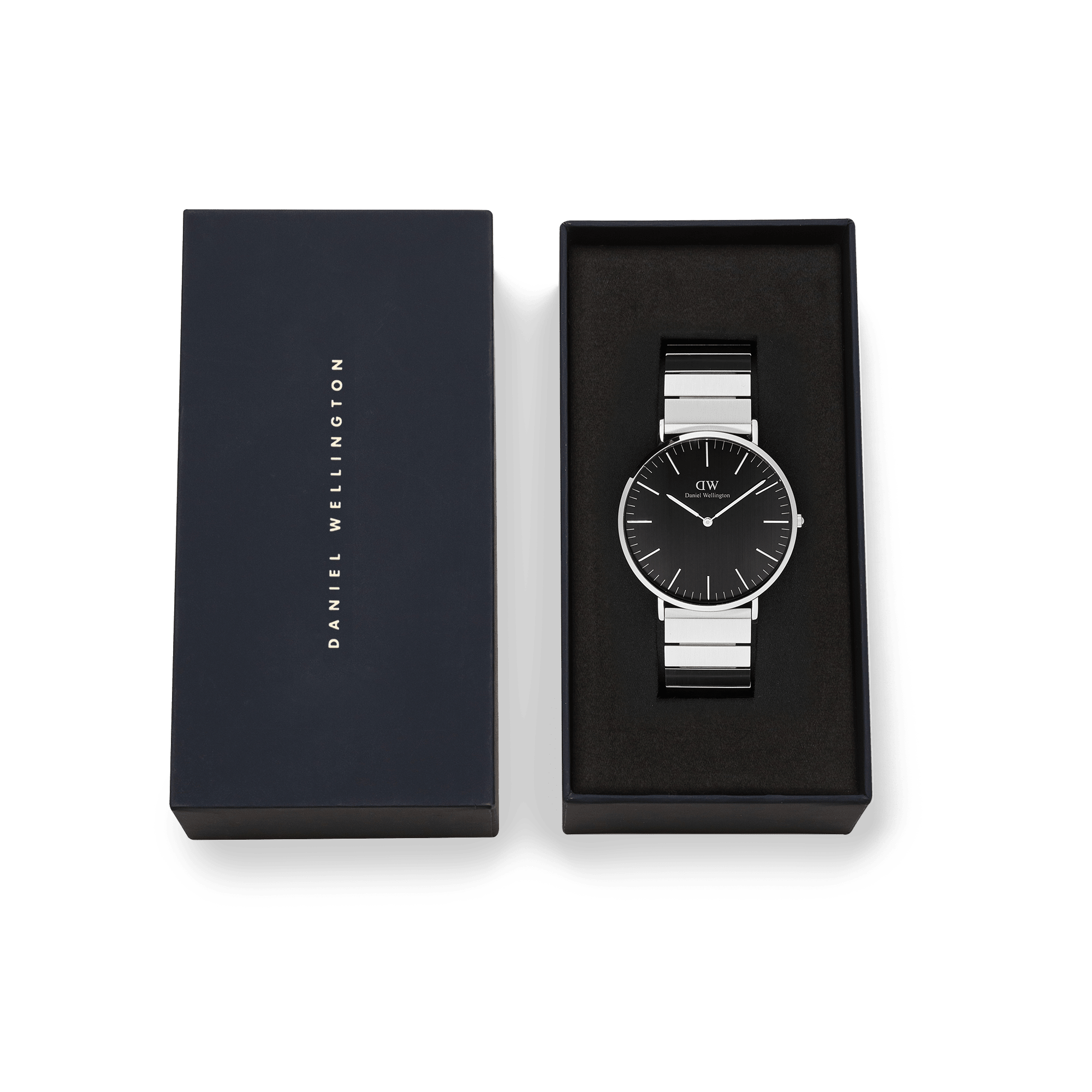 Classic Piano Link Onyx Silver