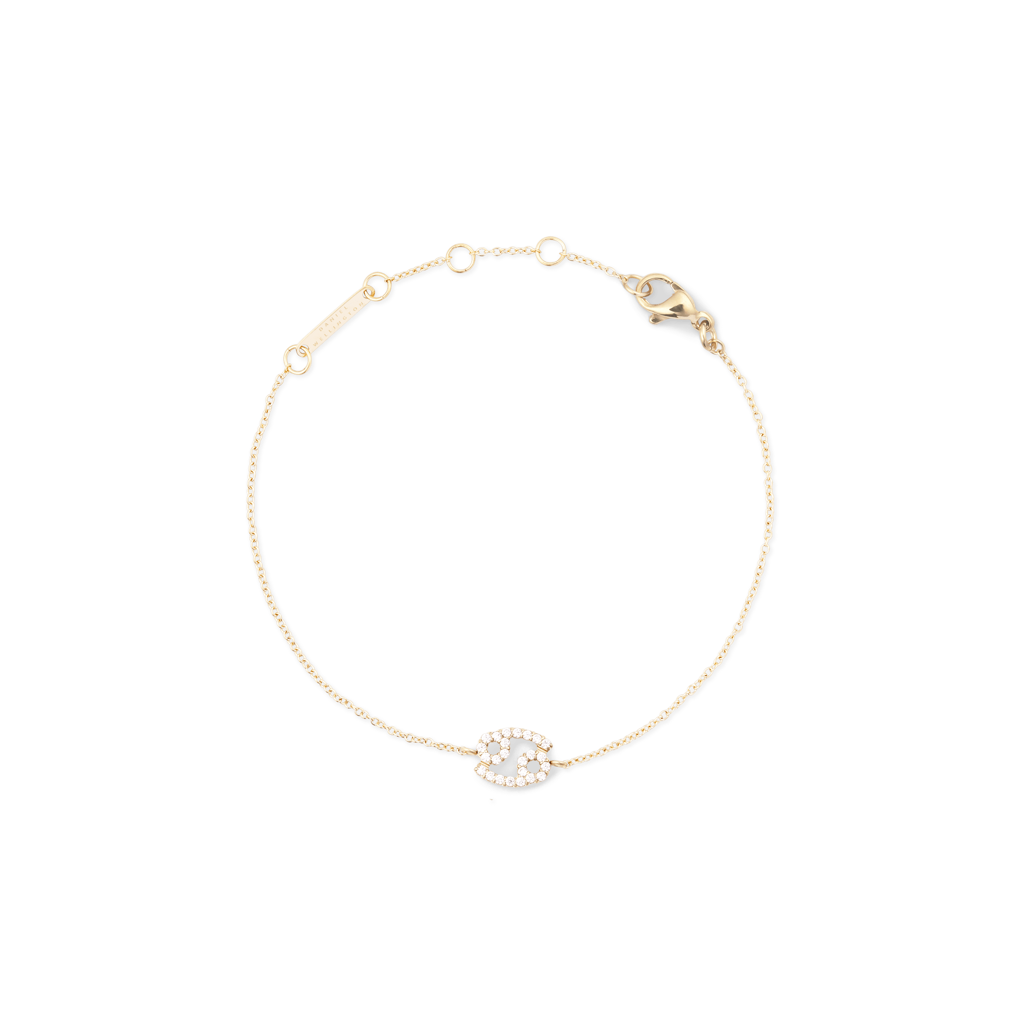 Crystal Zodiac Chain Bracelet Gold