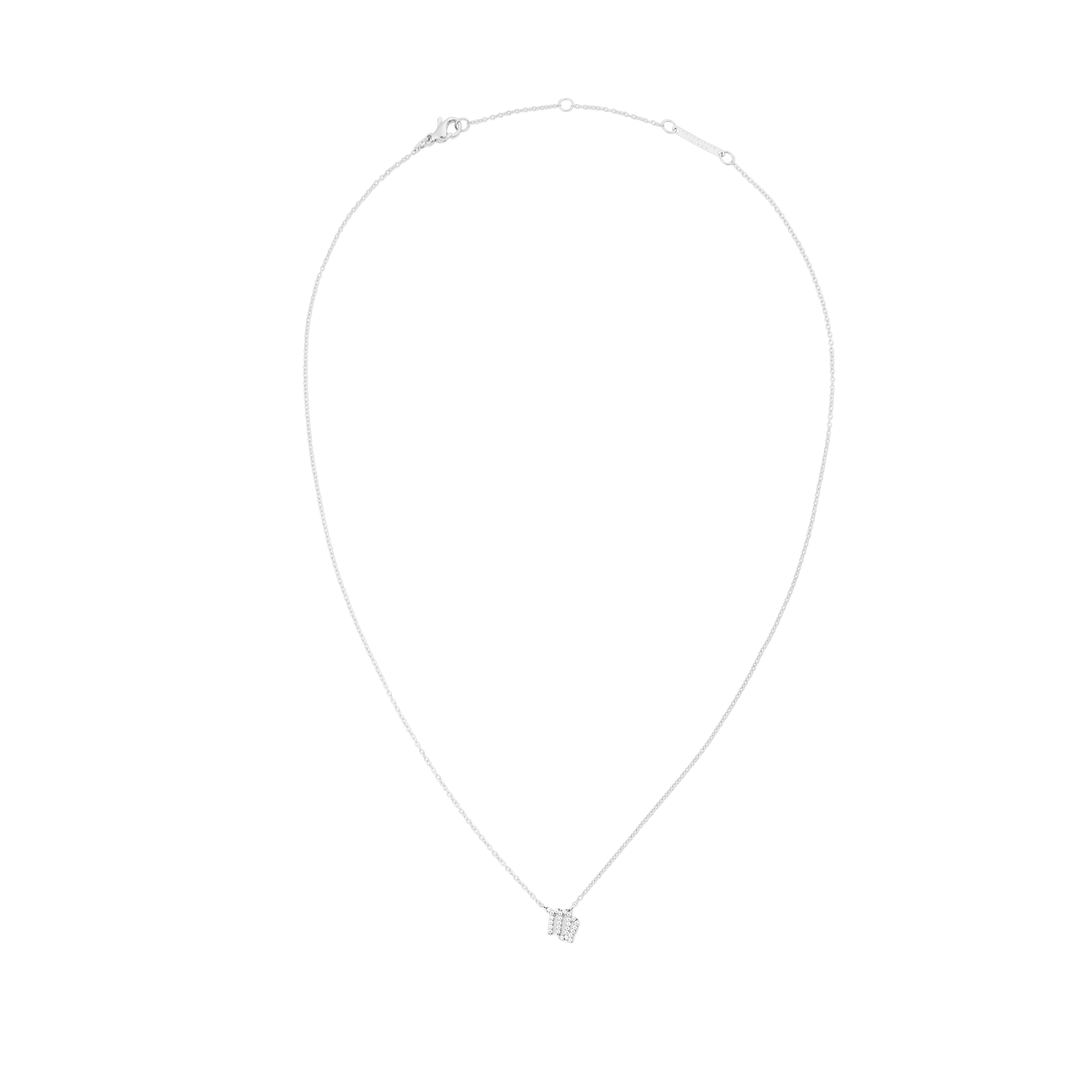 Crystal Zodiac Chain Necklace Silver
