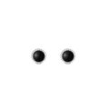 Audrey Earrings Black Agathe Silver