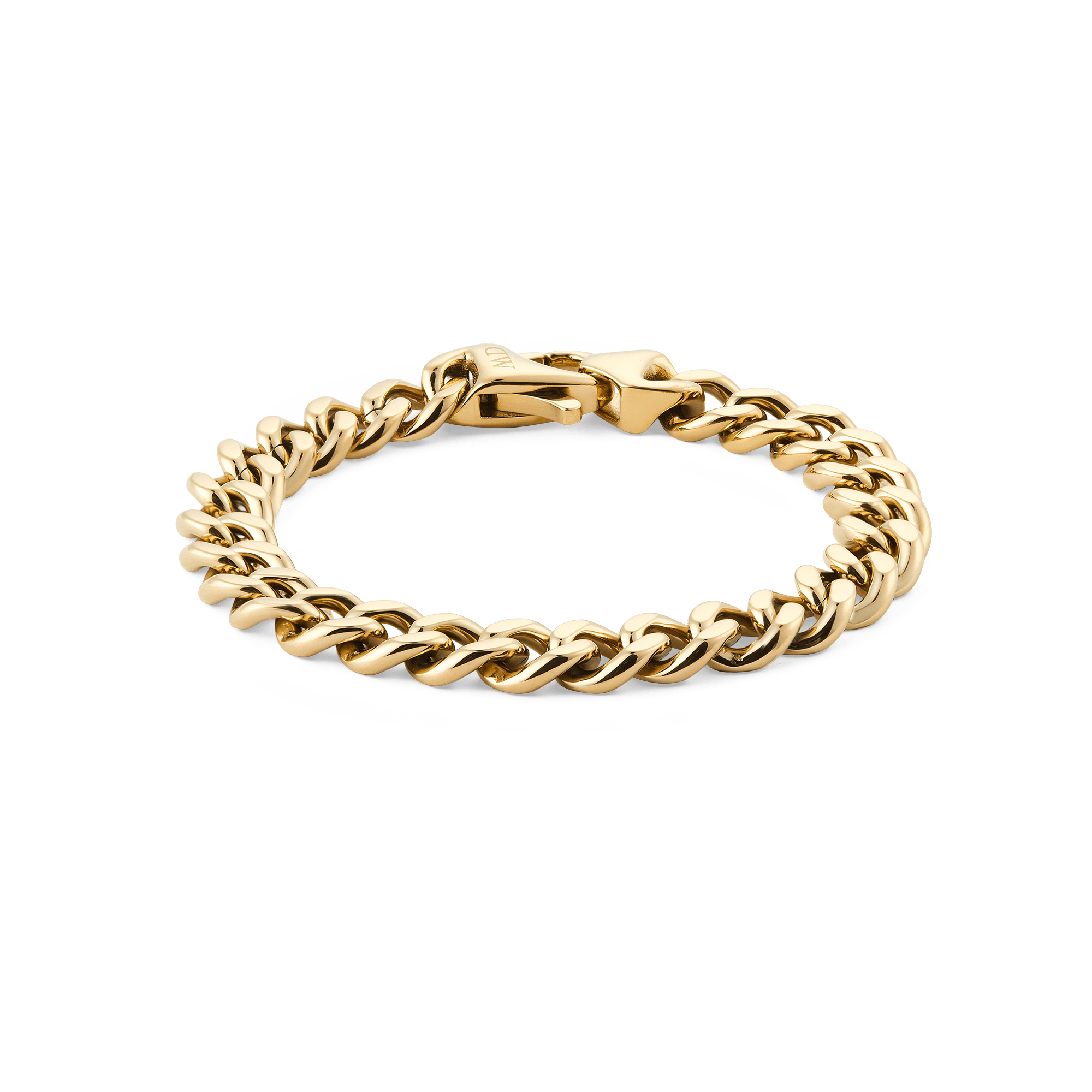 Ellipse Cuban Chain Bracelet Gold