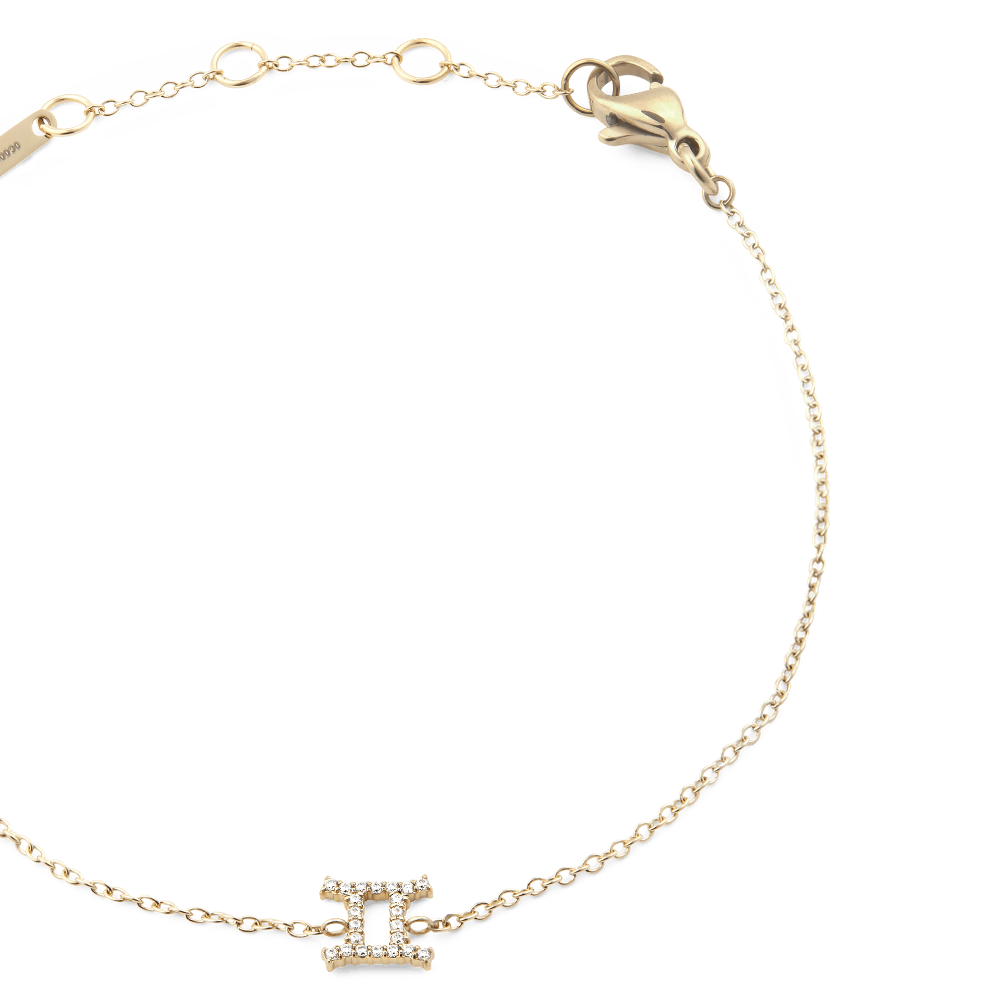 Crystal Zodiac Chain Bracelet Gold