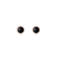 Audrey Earrings Black Agathe Rose Gold