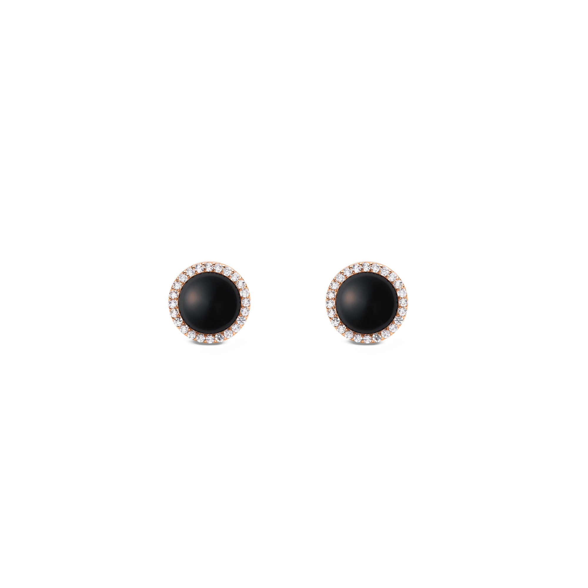 Audrey Earrings Black Agathe Rose Gold