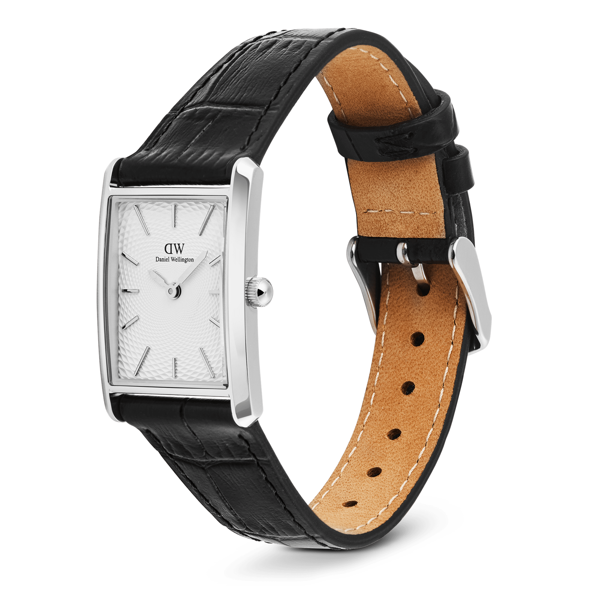 Bound Black Crocodile Guilloché Silver