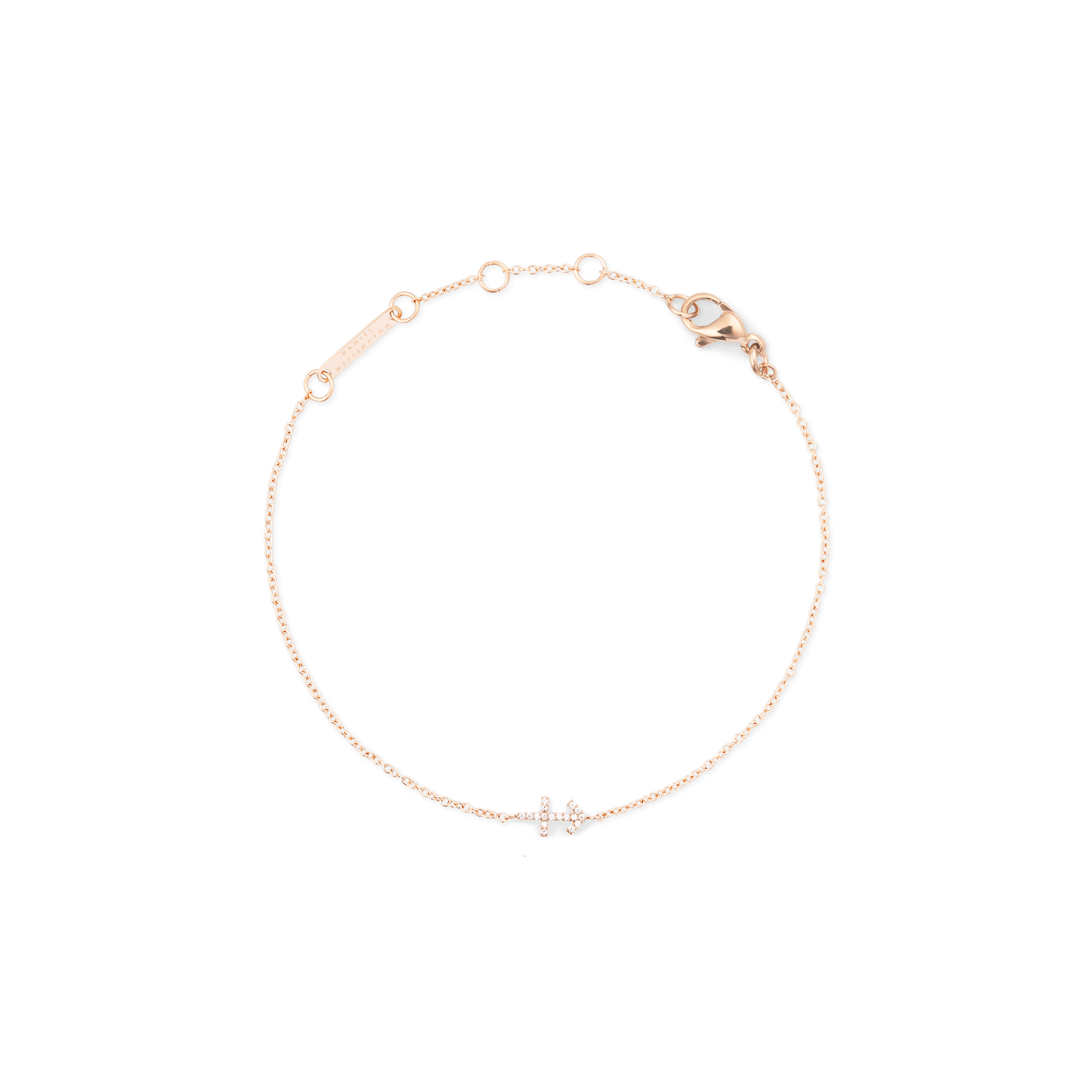 Crystal Zodiac Chain Bracelet Rose Gold