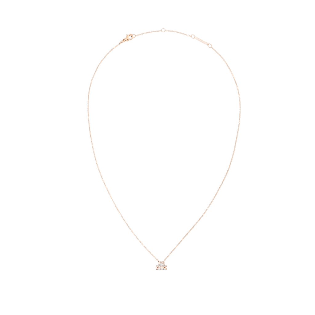 Crystal Zodiac Chain Necklace Rose Gold