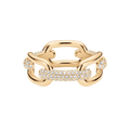 Crystal Link Ring Gold