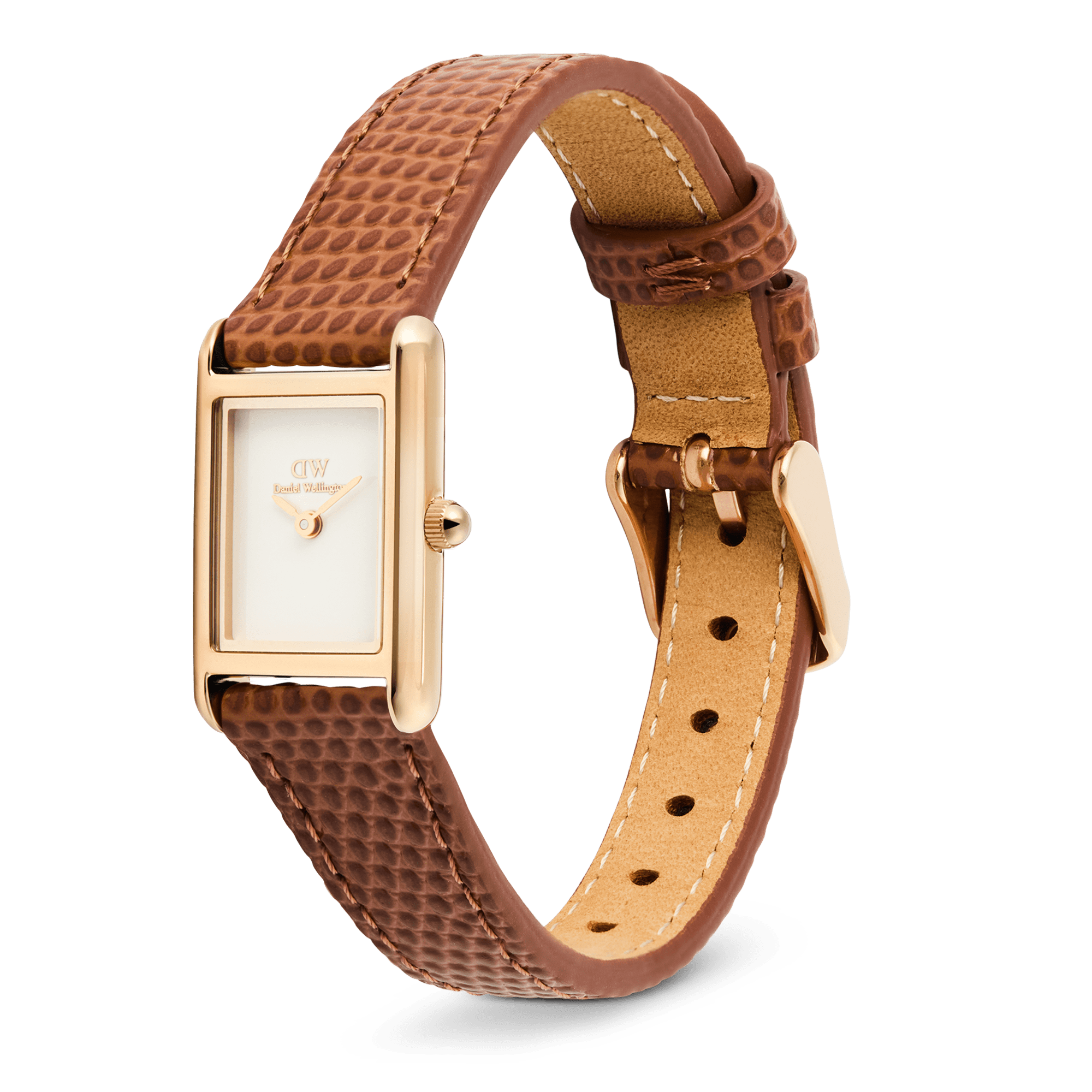 Bound Mini Light Brown Lizard Rose Gold