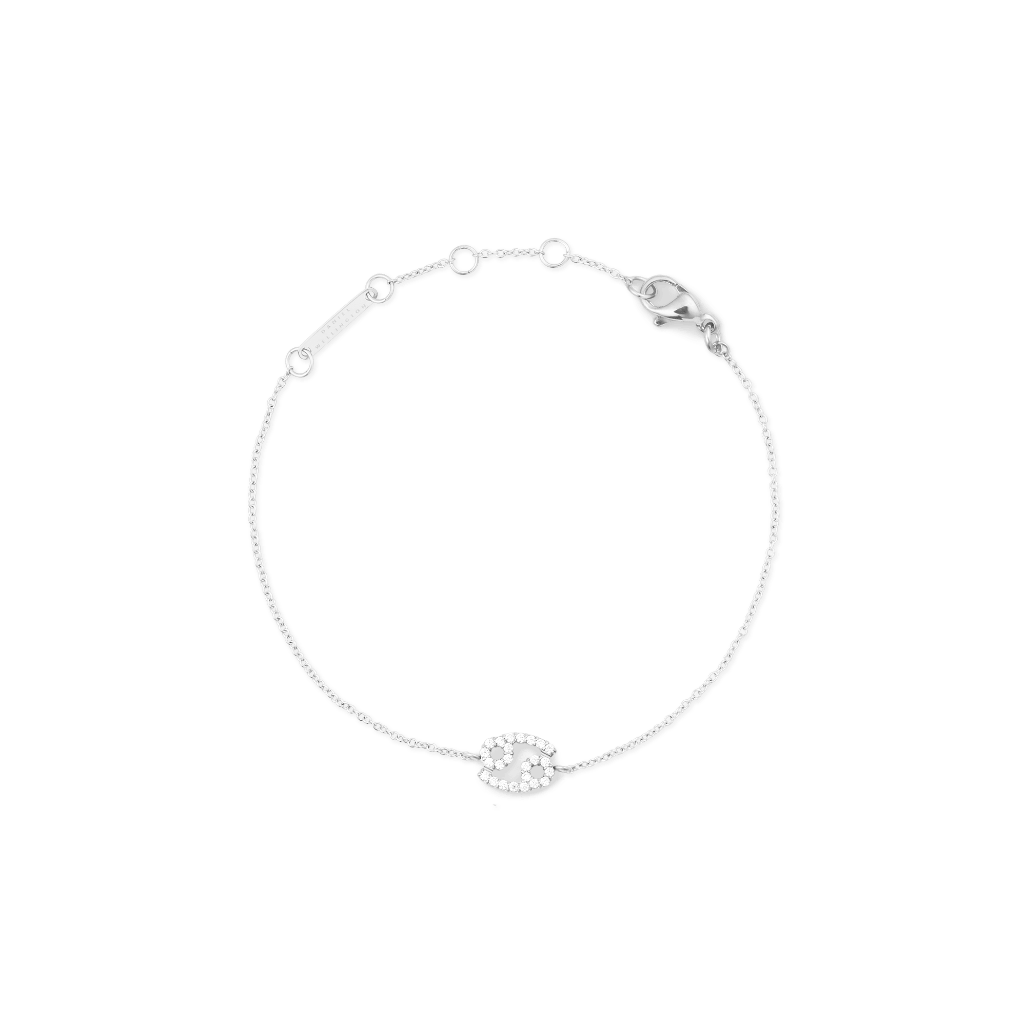 Crystal Zodiac Chain Bracelet Silver