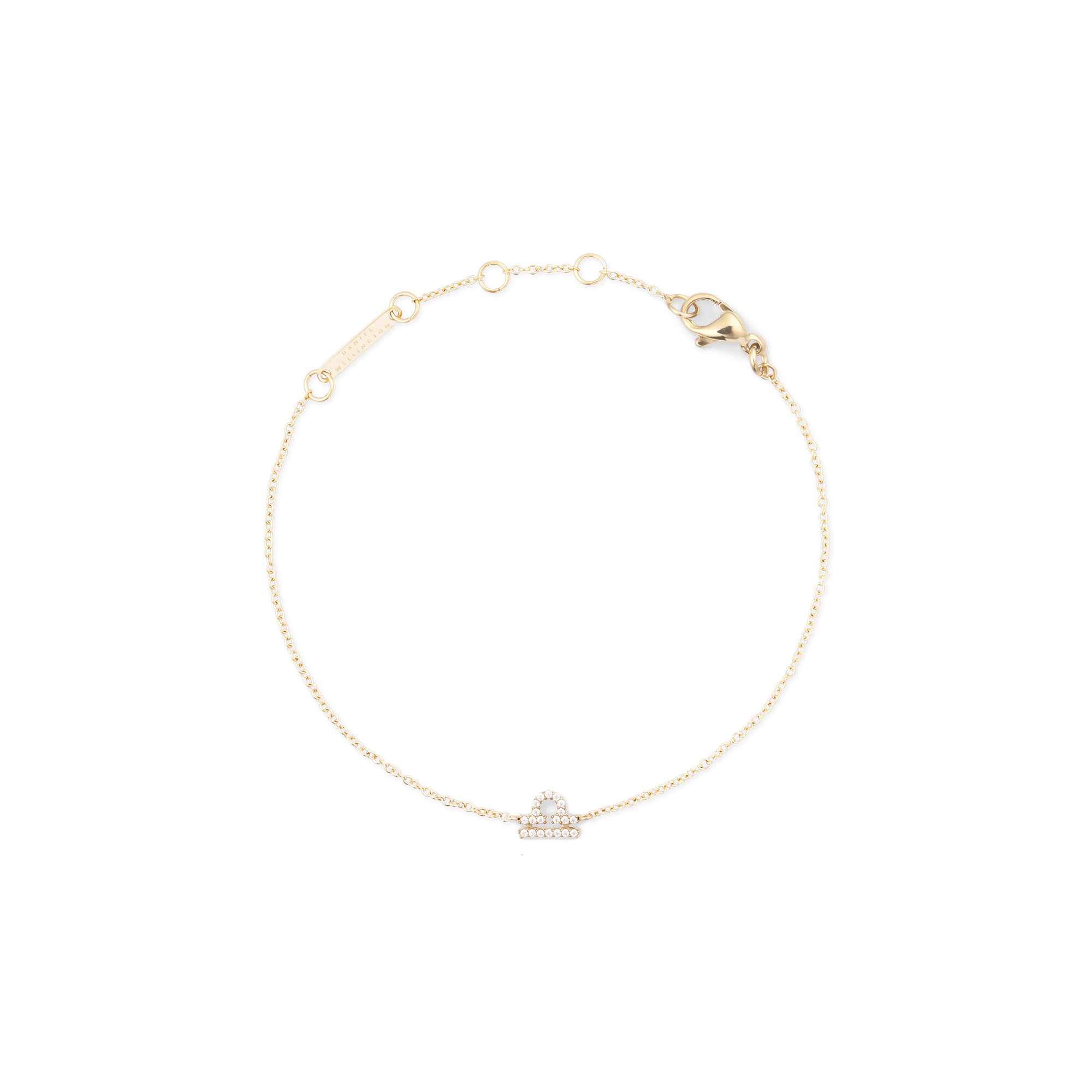 Crystal Zodiac Chain Bracelet Gold