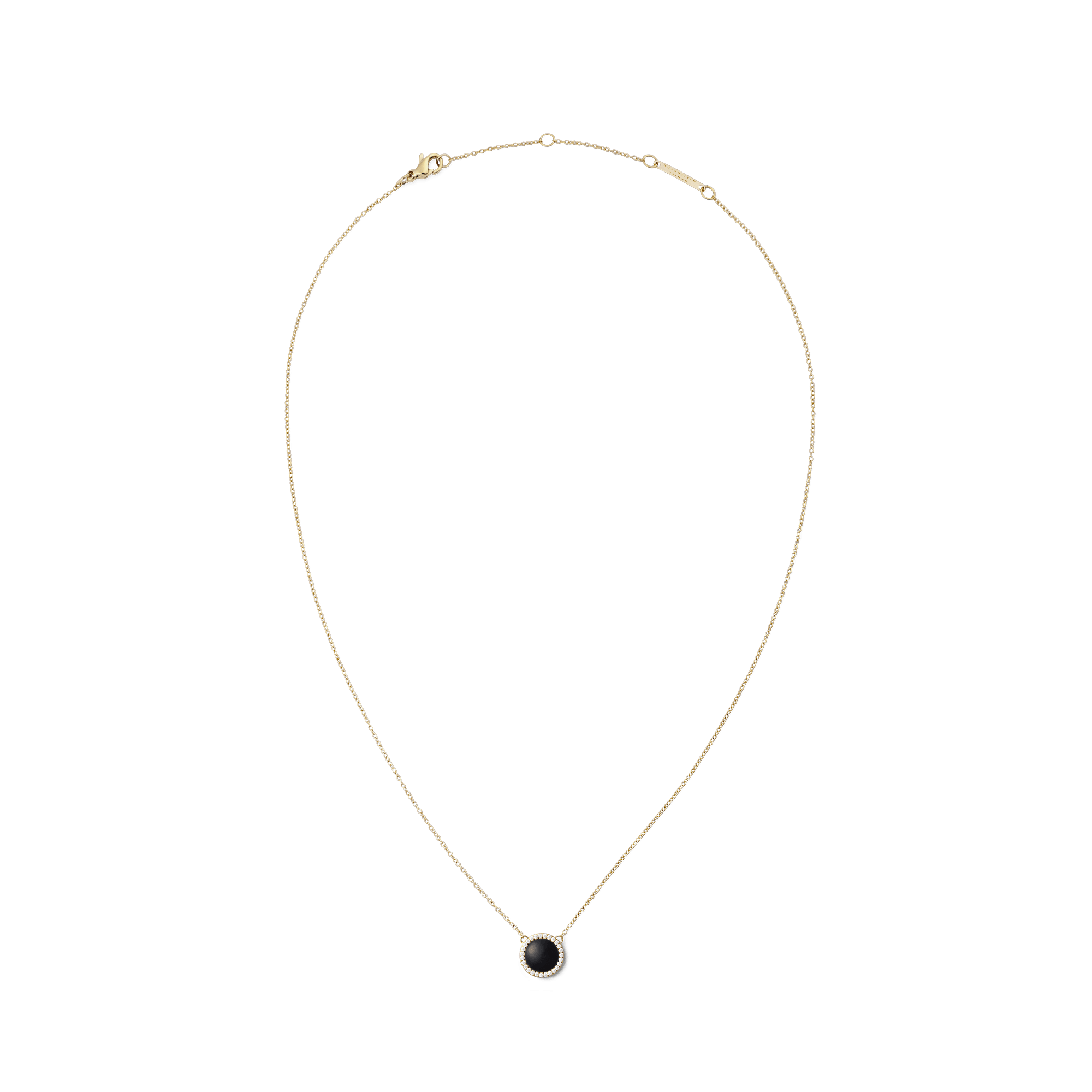 Audrey Necklace Black Agathe Gold