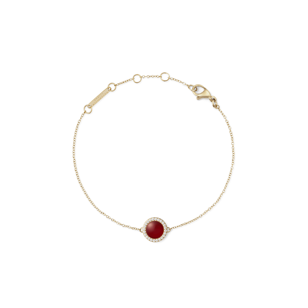 Audrey Bracelet Red Agathe Gold