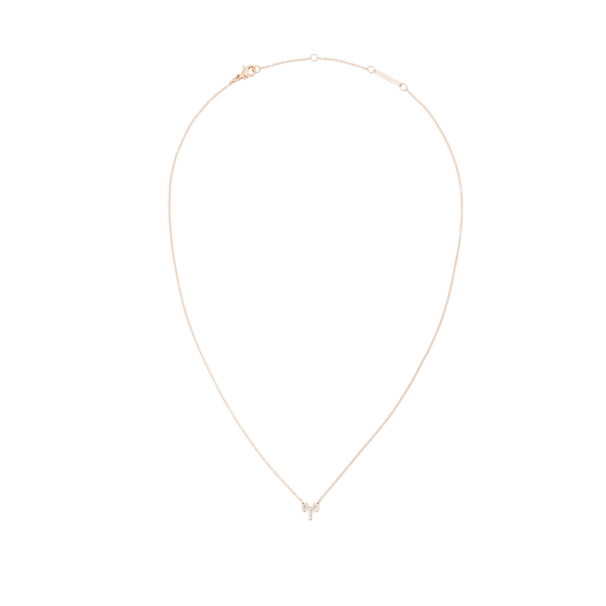 Crystal Zodiac Chain Necklace Rose Gold