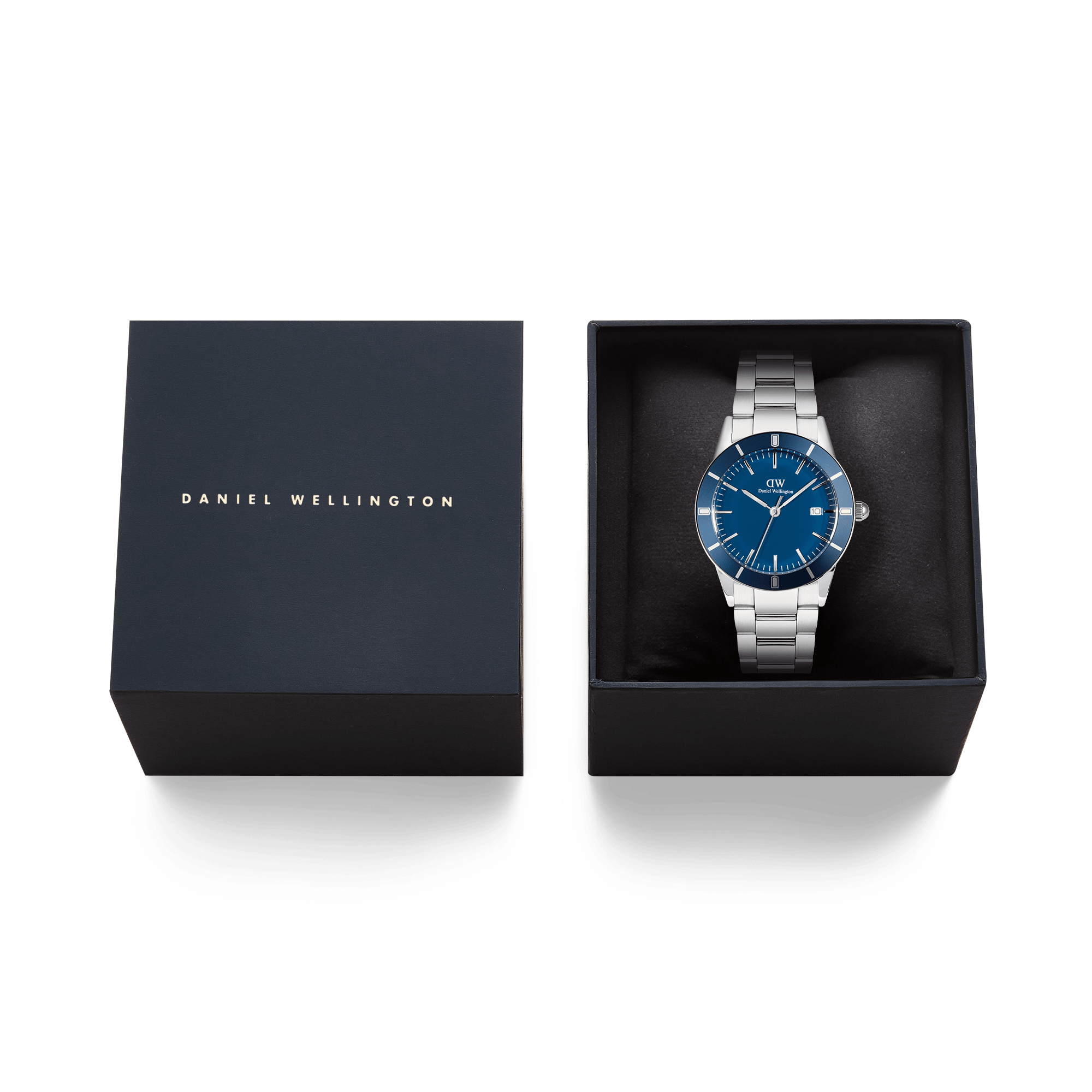 Iconic Paradigma Link Blue Enamel Silver
