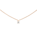 Mirelle Solitaire Necklace Rose Gold